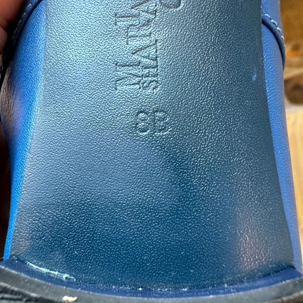 Maria‎ Sharapova by Cole Haan Women 8 B Blue Leather Ballet Flat Classic Chic